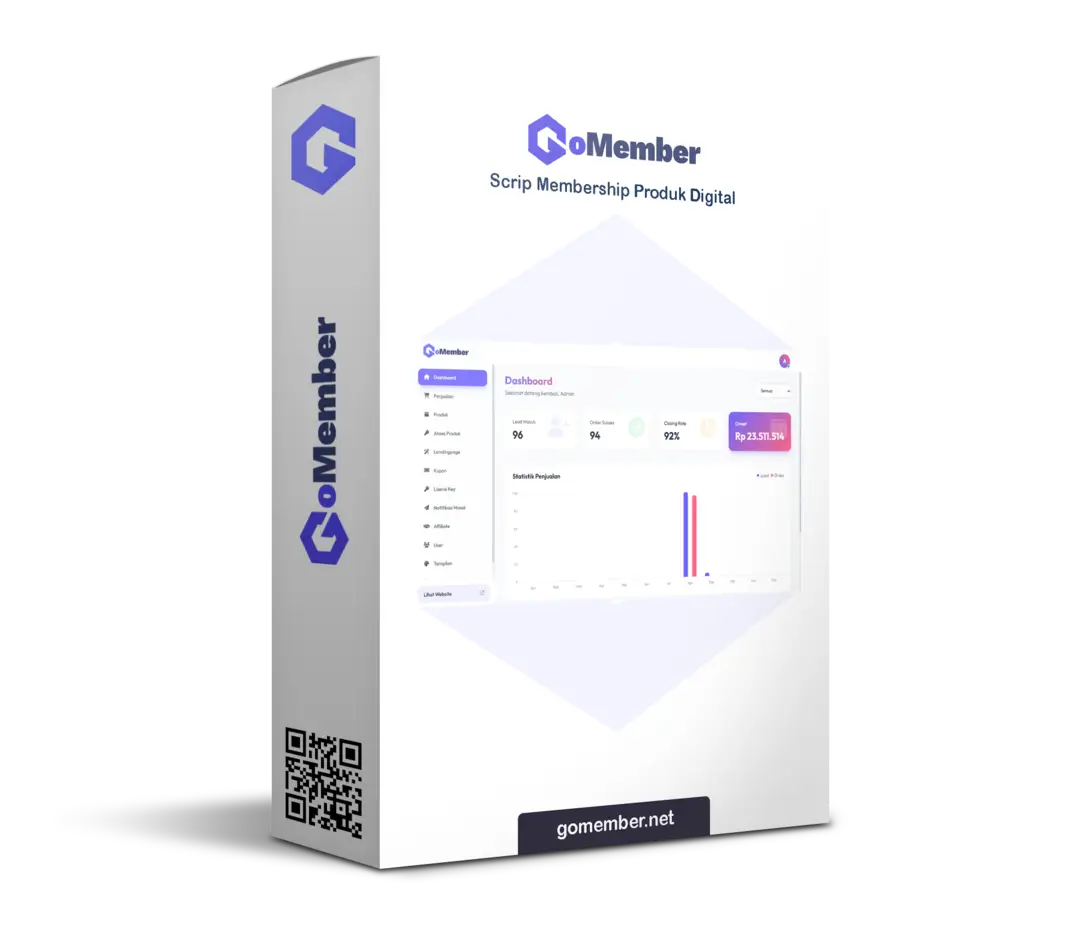 Go Member Box Mockup - Script Membership Produk Digital